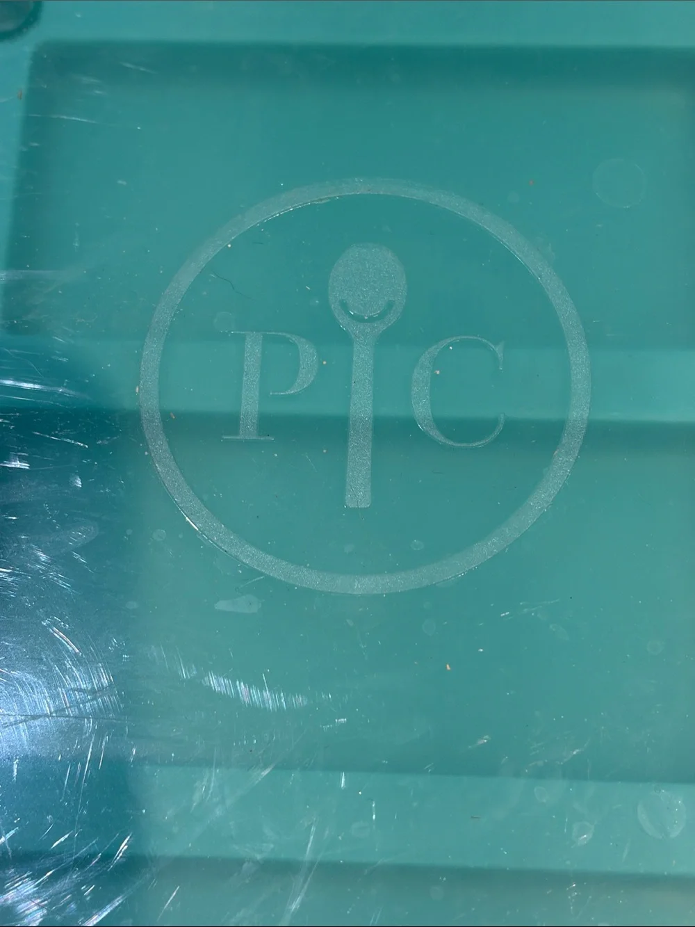 Pampered Chef Teal Silicone Freezer Tray with Lid